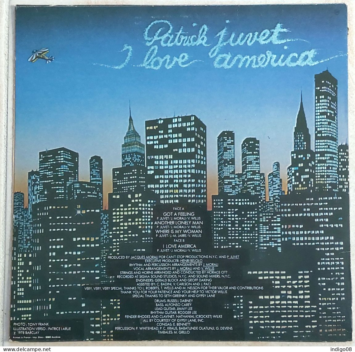 LP 33 Tours LP 33 Tours Patrick Juvet – Got A Feeling - I Love America - Disco, Pop