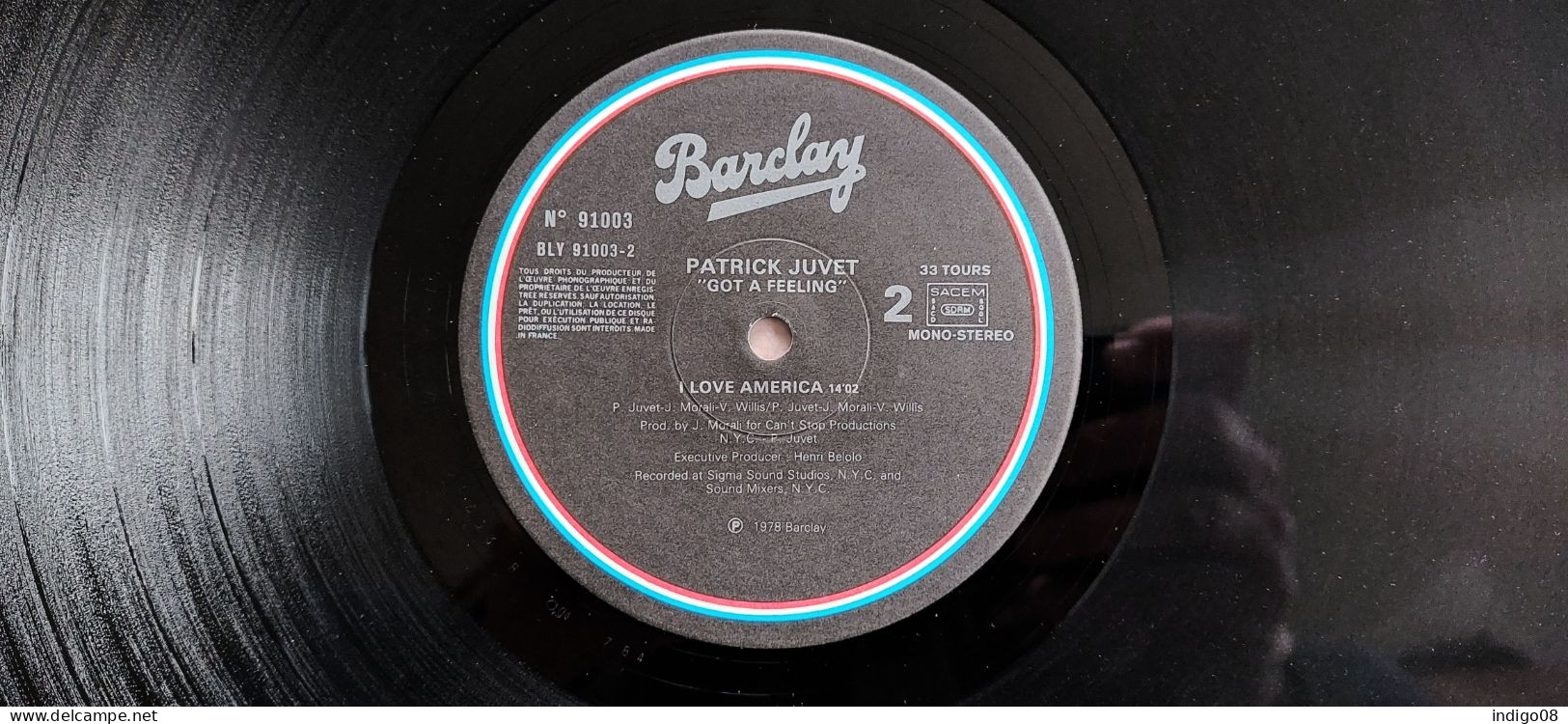 LP 33 Tours LP 33 Tours Patrick Juvet – Got A Feeling - I Love America - Disco, Pop