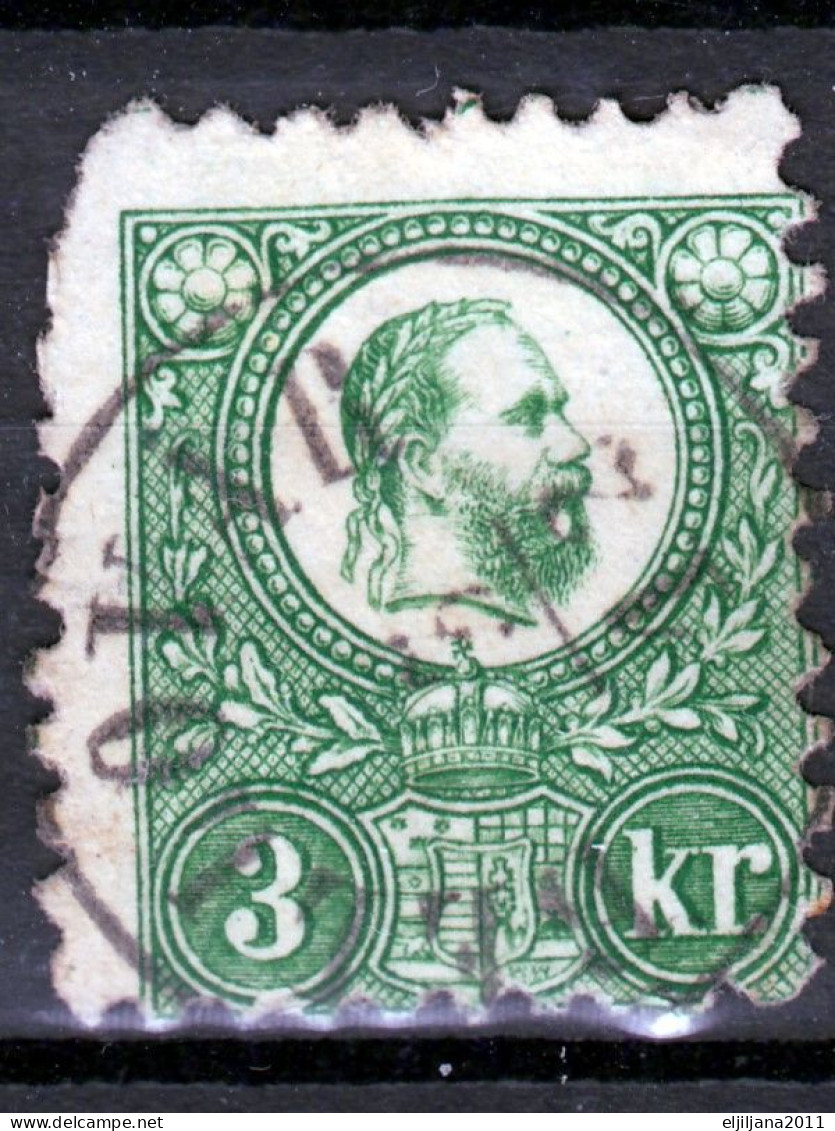 ⁕ Hungary 1871 ⁕ Franz Josef 3 Kr. ⁕ 3v Used / Canceled (unchecked) See Scan - Used Stamps