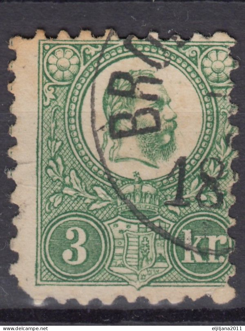 ⁕ Hungary 1871 ⁕ Franz Josef 3 Kr. ⁕ 3v used / canceled (unchecked) see scan