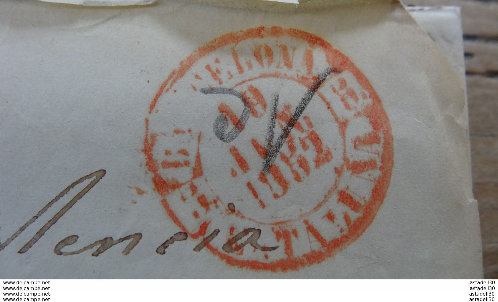 ESPAGNE : Lettre De 1852 Postée De BARCELONA  .....E-25 - Storia Postale