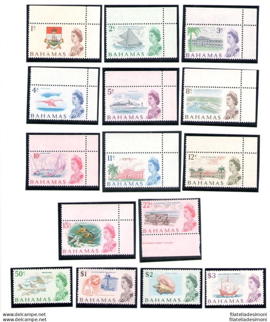 1967 BAHAMAS, SG N° 295/309 Set Of 15 MNH/** - Andere & Zonder Classificatie