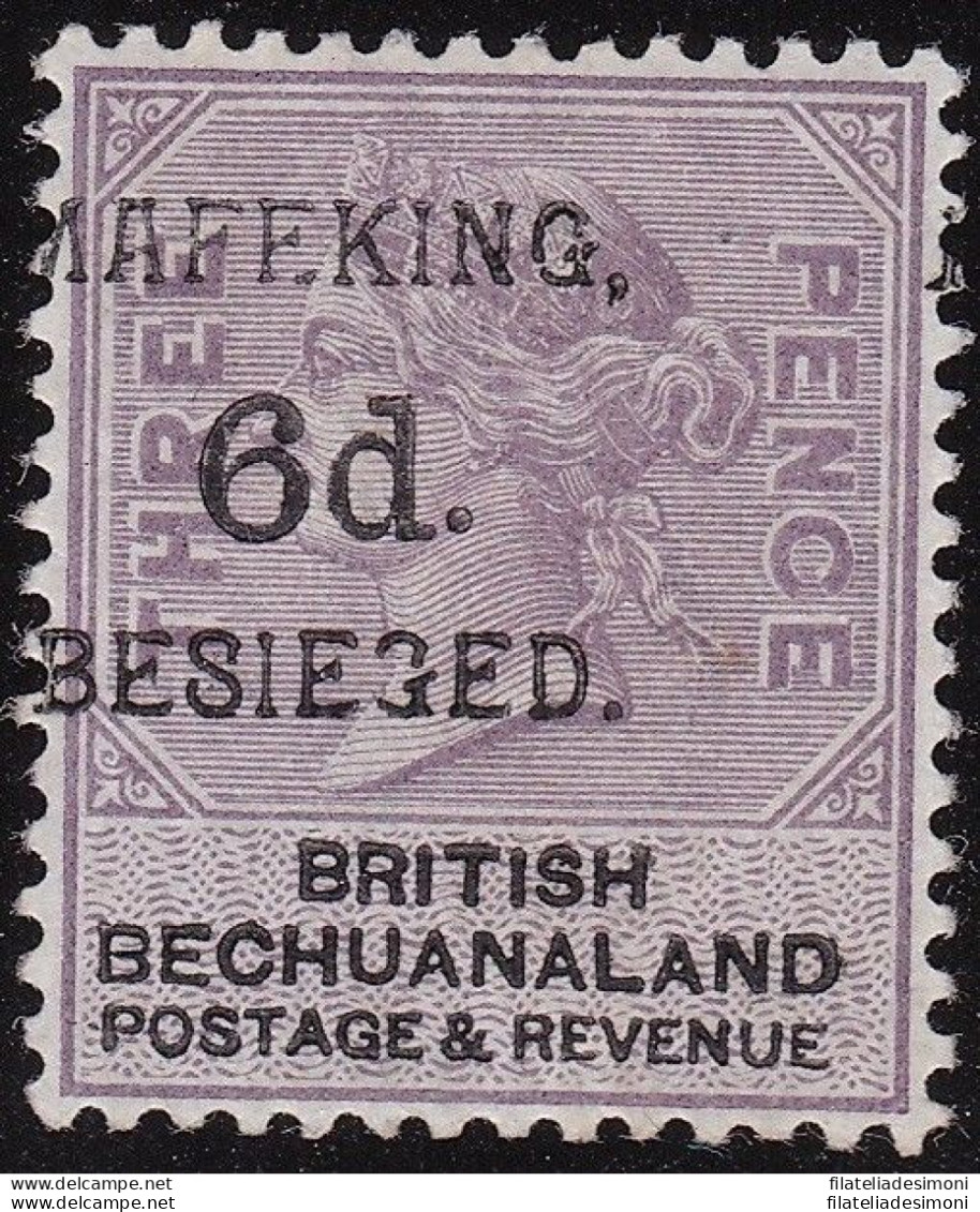 1900 SOUTH AFRICA - MAFEKING, Stanley Gibbons N. 10 - 6d. On 3d. Lilac And Black - Altri & Non Classificati