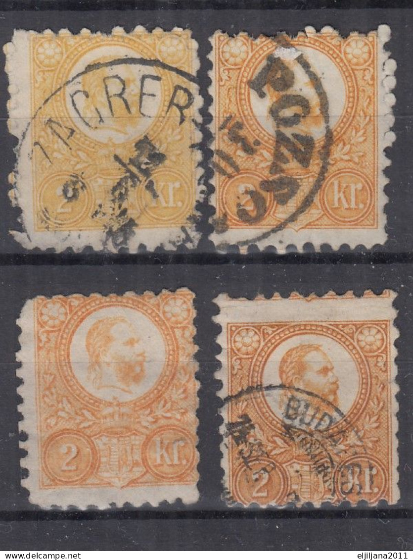 ⁕ Hungary 1871 ⁕ Franz Josef 2 Kr. ⁕ 1v MH & 3v Used / Canceled (unchecked) - See Scan - Gebruikt