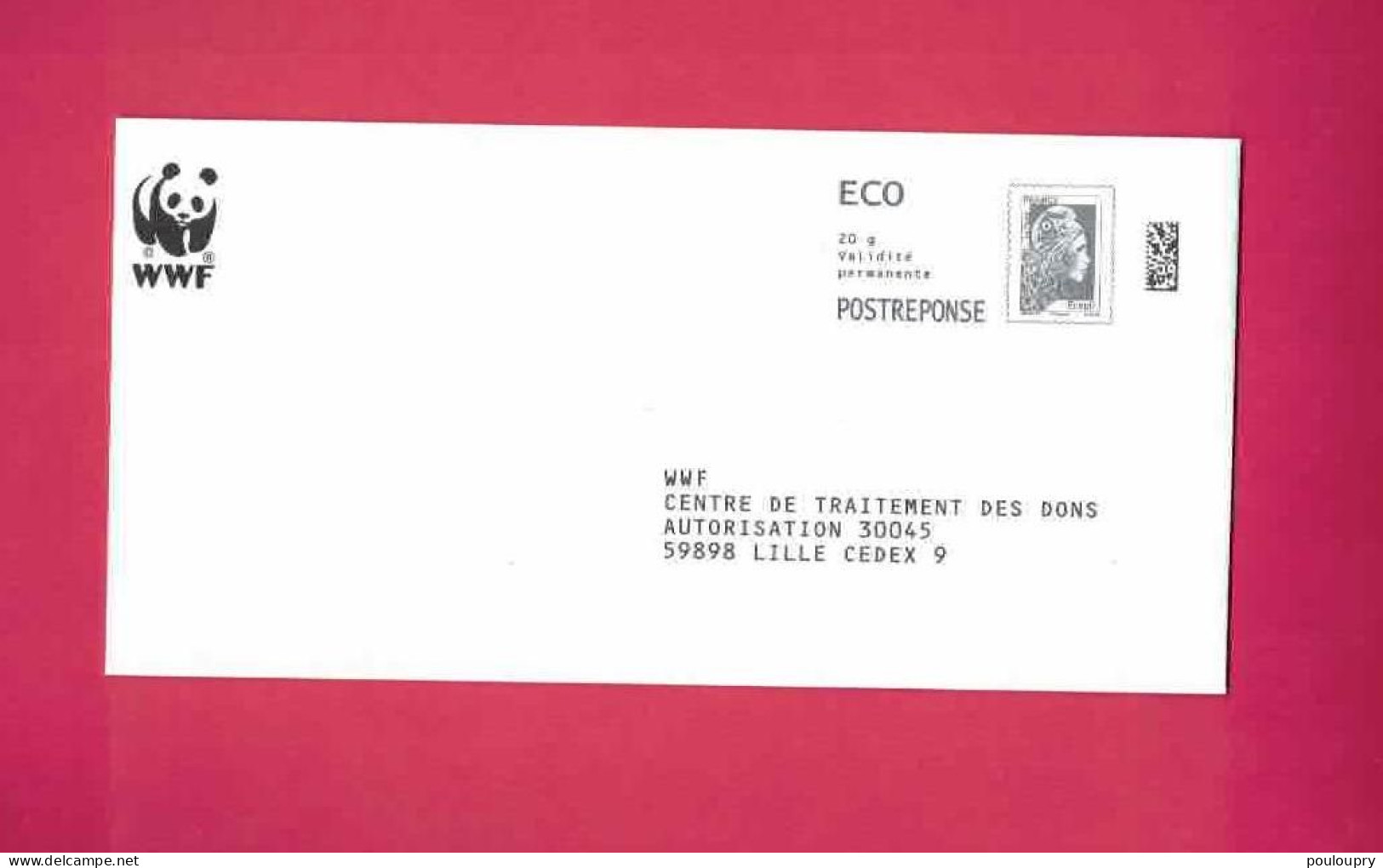 WWF - France - Entier Postal Eco Postréponse - Protezione Dell'Ambiente & Clima