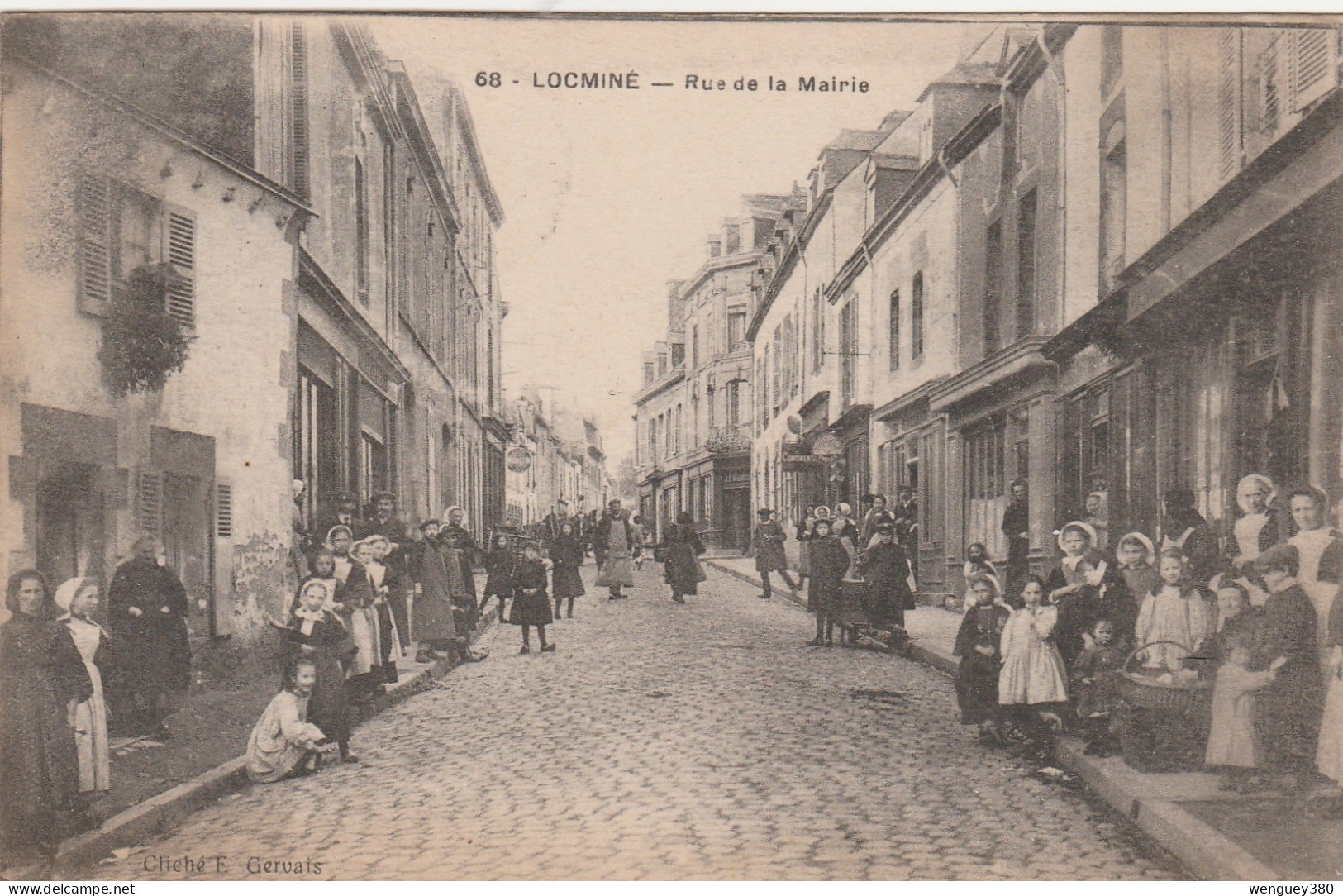 56 LOCMINE      Rue De La Mairie     SUP PLAN 1923....avec Tout Le Monde Dans La Rue!      RARE - Locmine