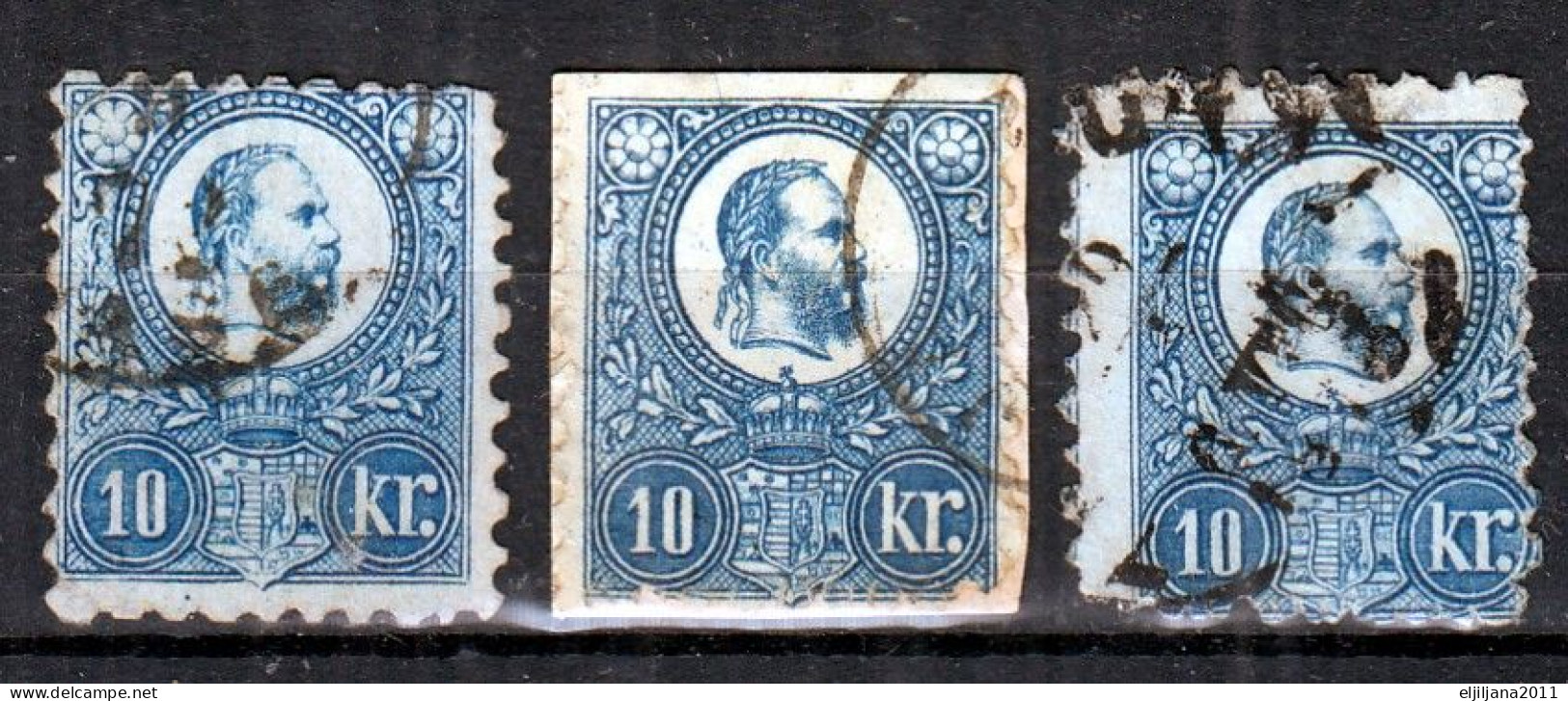 ⁕ Hungary 1871 ⁕ Franz Josef 10 Kr. ⁕ 3v Used / Canceled (unchecked) - See Scan - Gebruikt