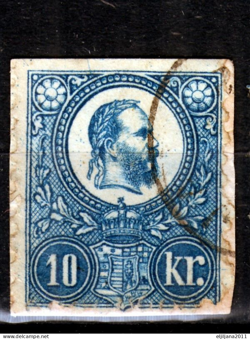 ⁕ Hungary 1871 ⁕ Franz Josef 10 Kr. ⁕ 3v Used / Canceled (unchecked) - See Scan - Usati