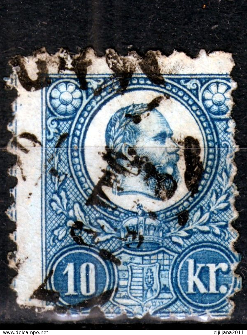 ⁕ Hungary 1871 ⁕ Franz Josef 10 Kr. ⁕ 3v Used / Canceled (unchecked) - See Scan - Used Stamps