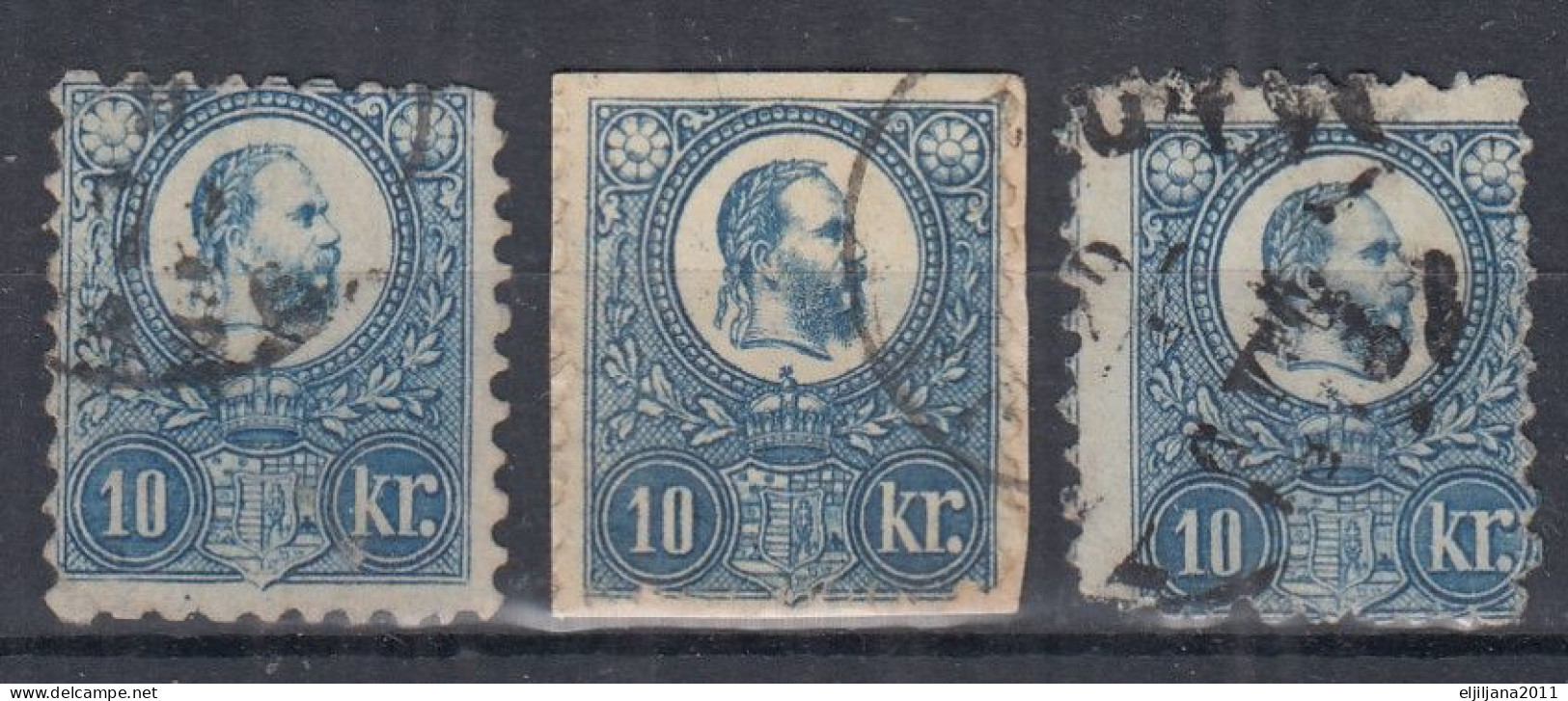 ⁕ Hungary 1871 ⁕ Franz Josef 10 Kr. ⁕ 3v used / canceled (unchecked) - see scan