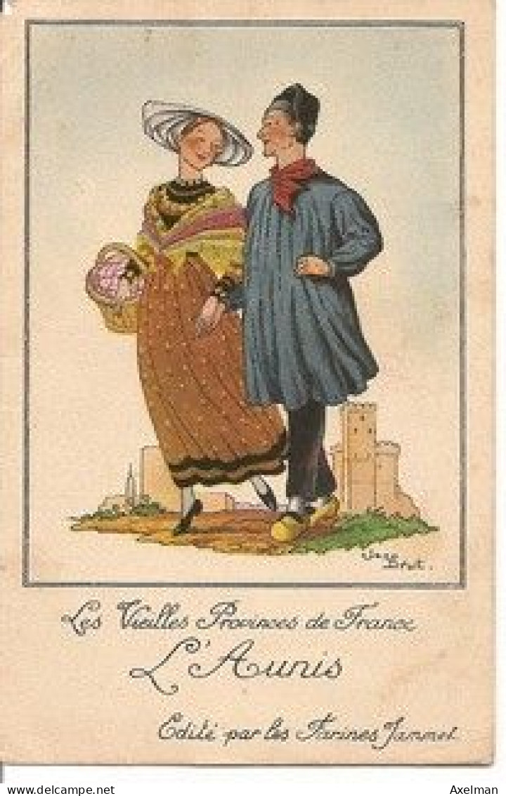 THEME ILLUSTRATEUR : Lot 12 Cartes, "vieille Provinces De France " Edition Des Farines Jammet, Illustrateur Jean Droit - Droit