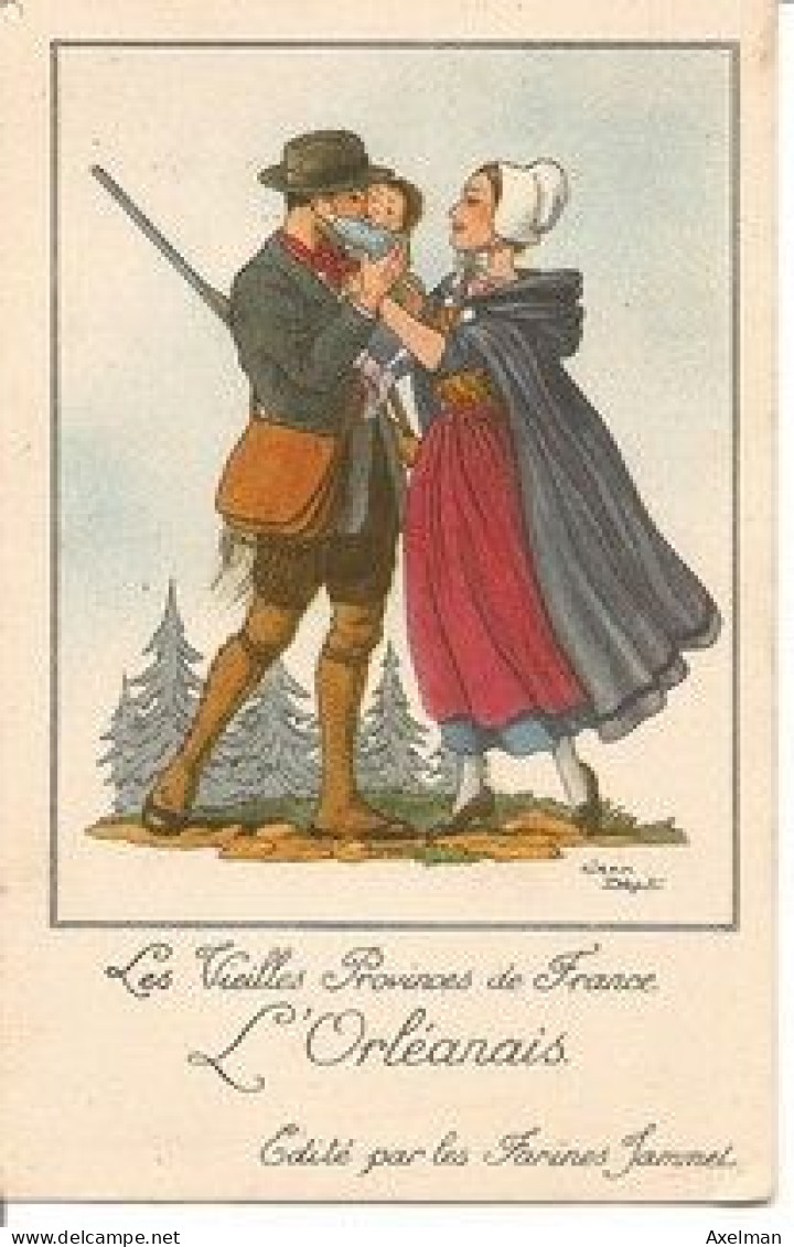 THEME ILLUSTRATEUR : Lot 12 cartes, "vieille provinces de France " Edition des Farines Jammet, illustrateur Jean Droit