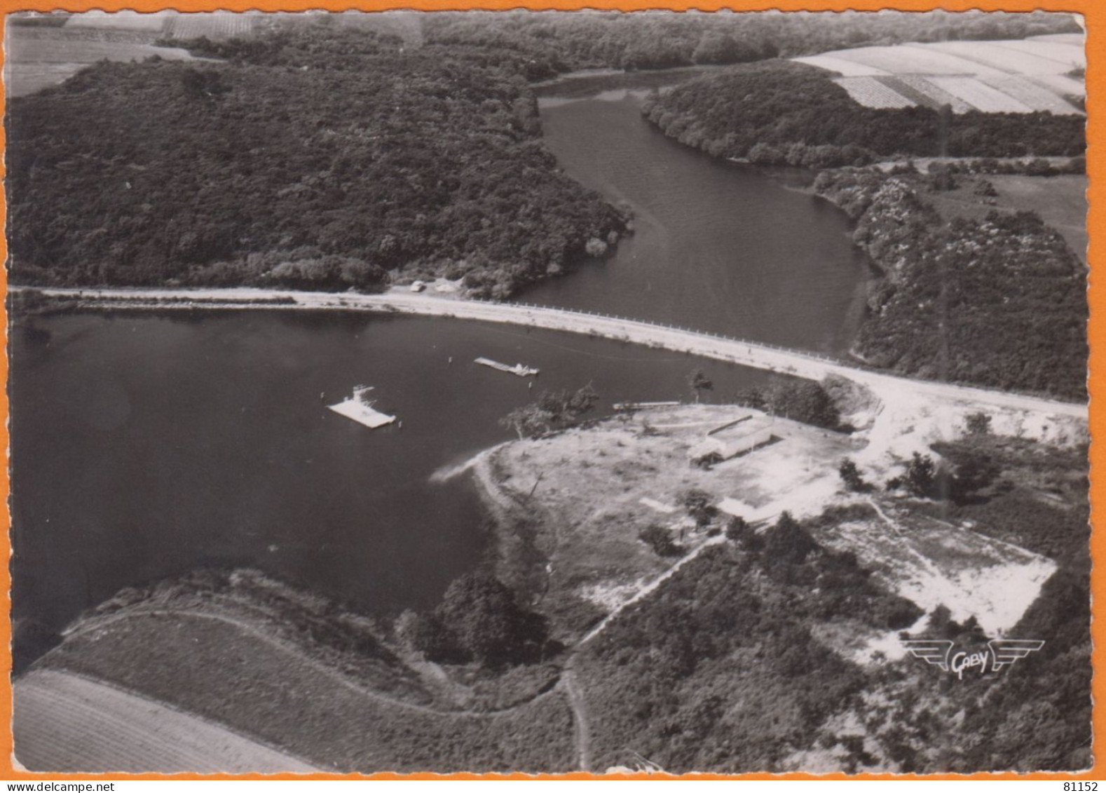 CPSM De 44 SAVENAY  " Vue Aérienne De L'étang De La Vallée Mobile Le 28 6 1955  Pour 49 SAUMUR Avec Mne DeGANDON 12F - Savenay