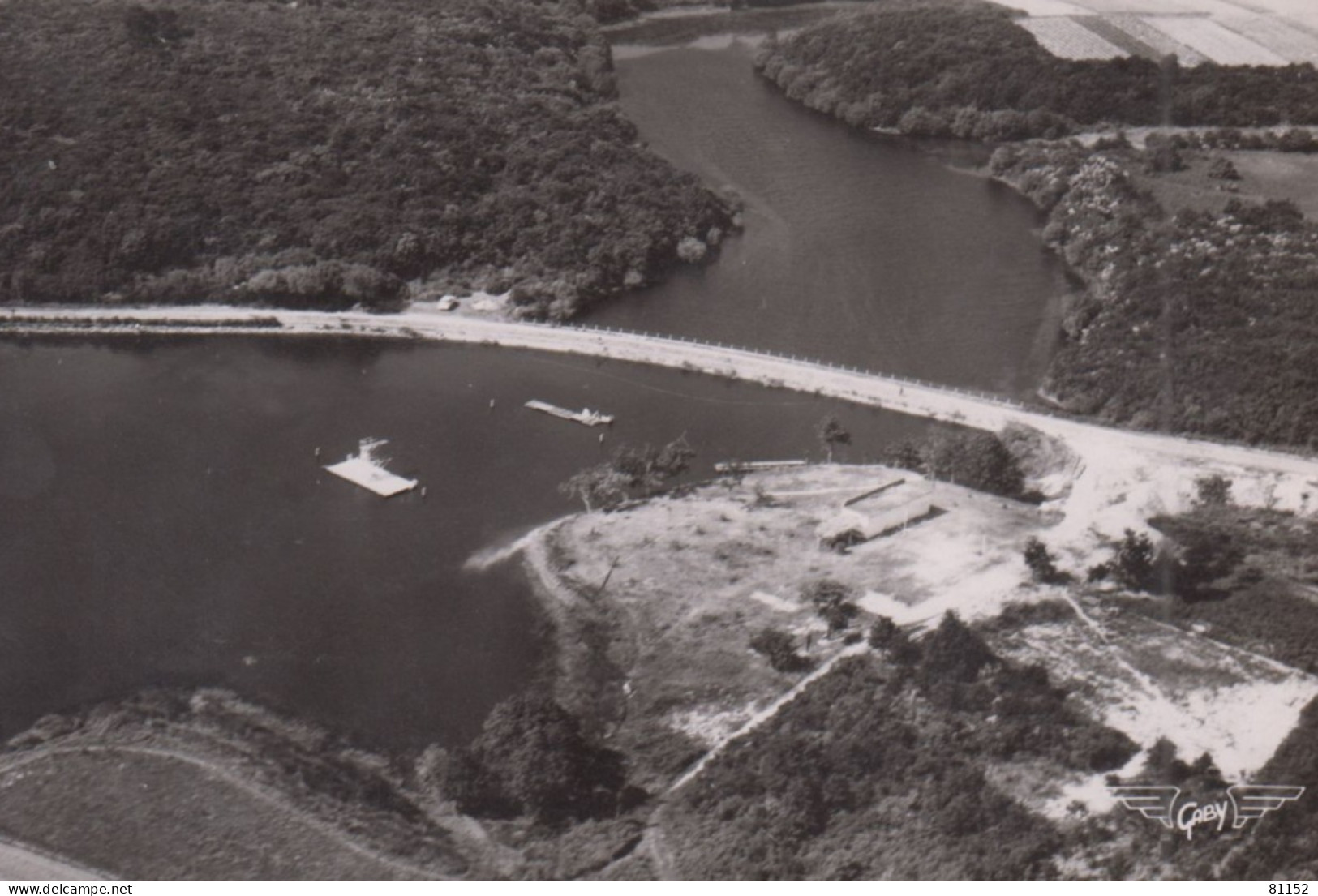 CPSM De 44 SAVENAY  " Vue Aérienne De L'étang De La Vallée Mobile Le 28 6 1955  Pour 49 SAUMUR Avec Mne DeGANDON 12F - Savenay