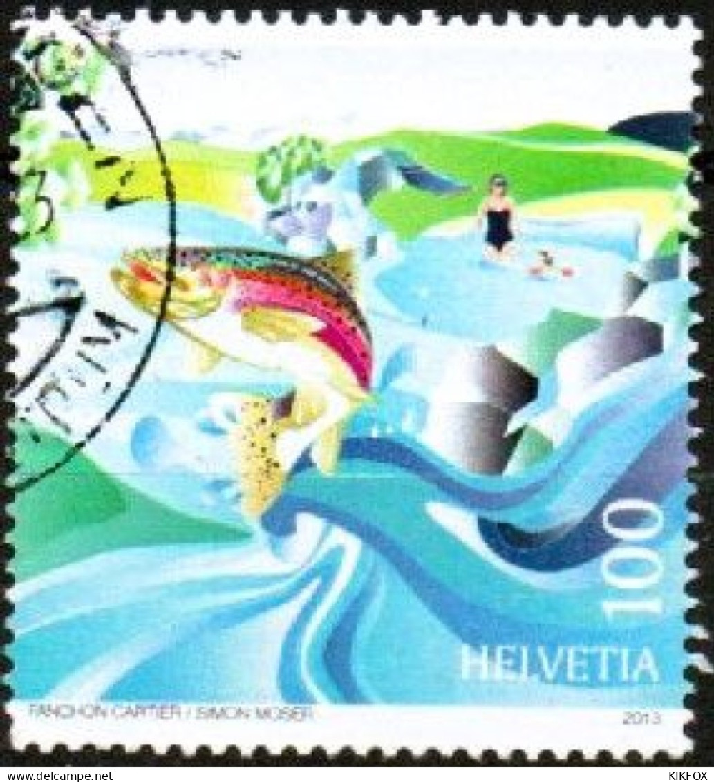 SUISSE ,SCHWEIZ,2013,  MI. 2308, GEWÄSSERRENATURIERNG.GESTEMPELT, OBLITERE - Used Stamps