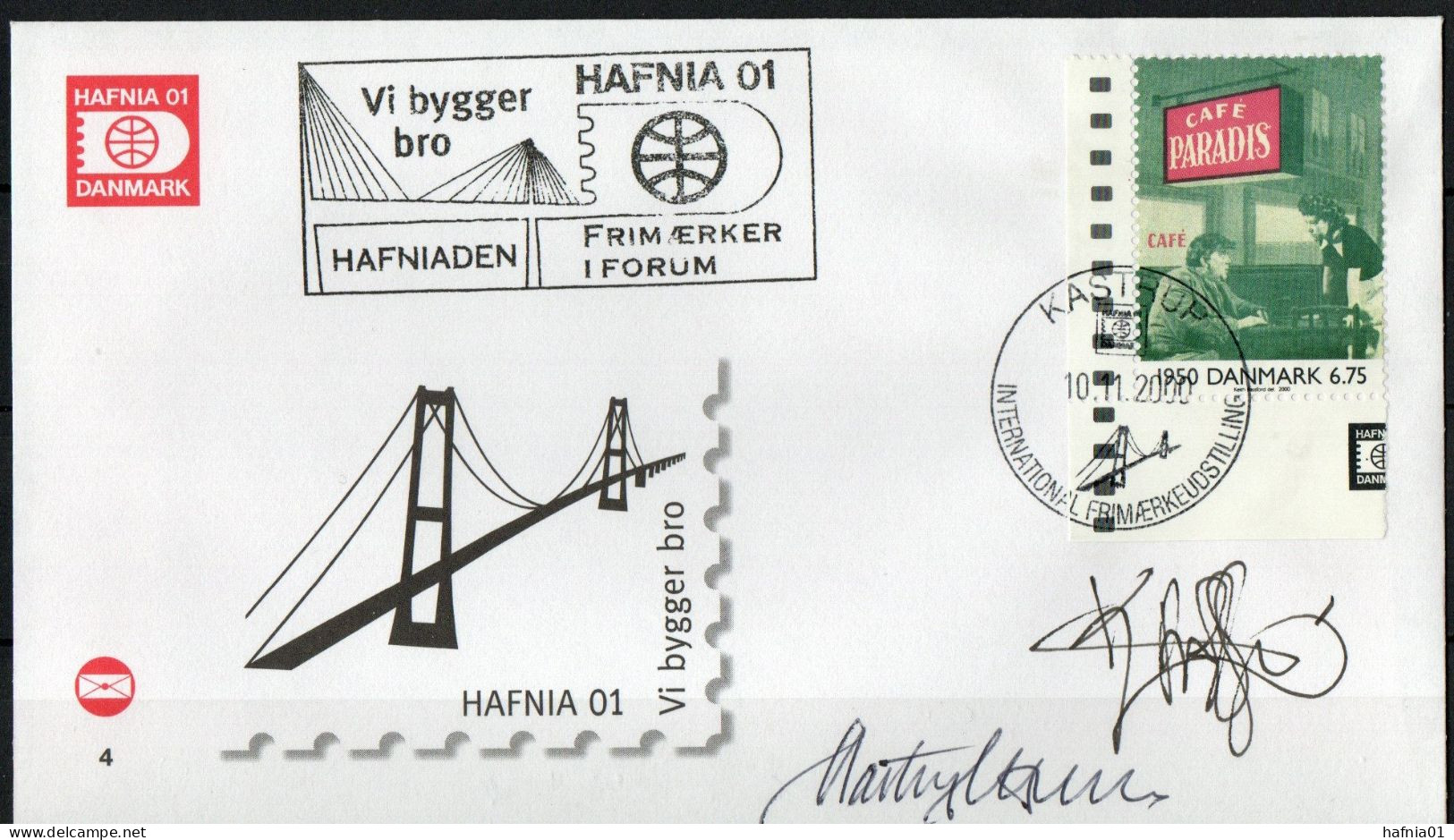 Martin Mörck. Denmark 2000. Events Of The 20th Century. Michel 1257 On Cover. Special Cancel.. Signed. - Lettres & Documents