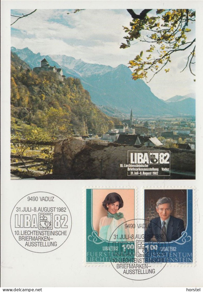 Liechtenstein - 797 - 798 LIBA Internationale Briefmarkenausstellung Auf Karte - Cartas Máxima