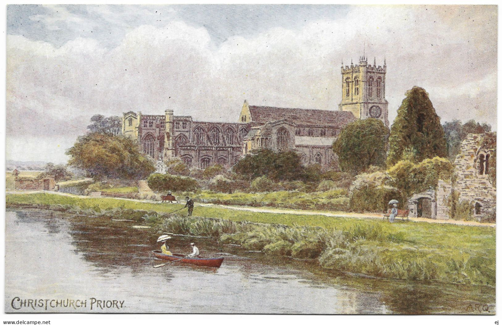 Christchurch Priory By A R Quinton - Unused C1919 - J Salmon 930 - Quinton, AR