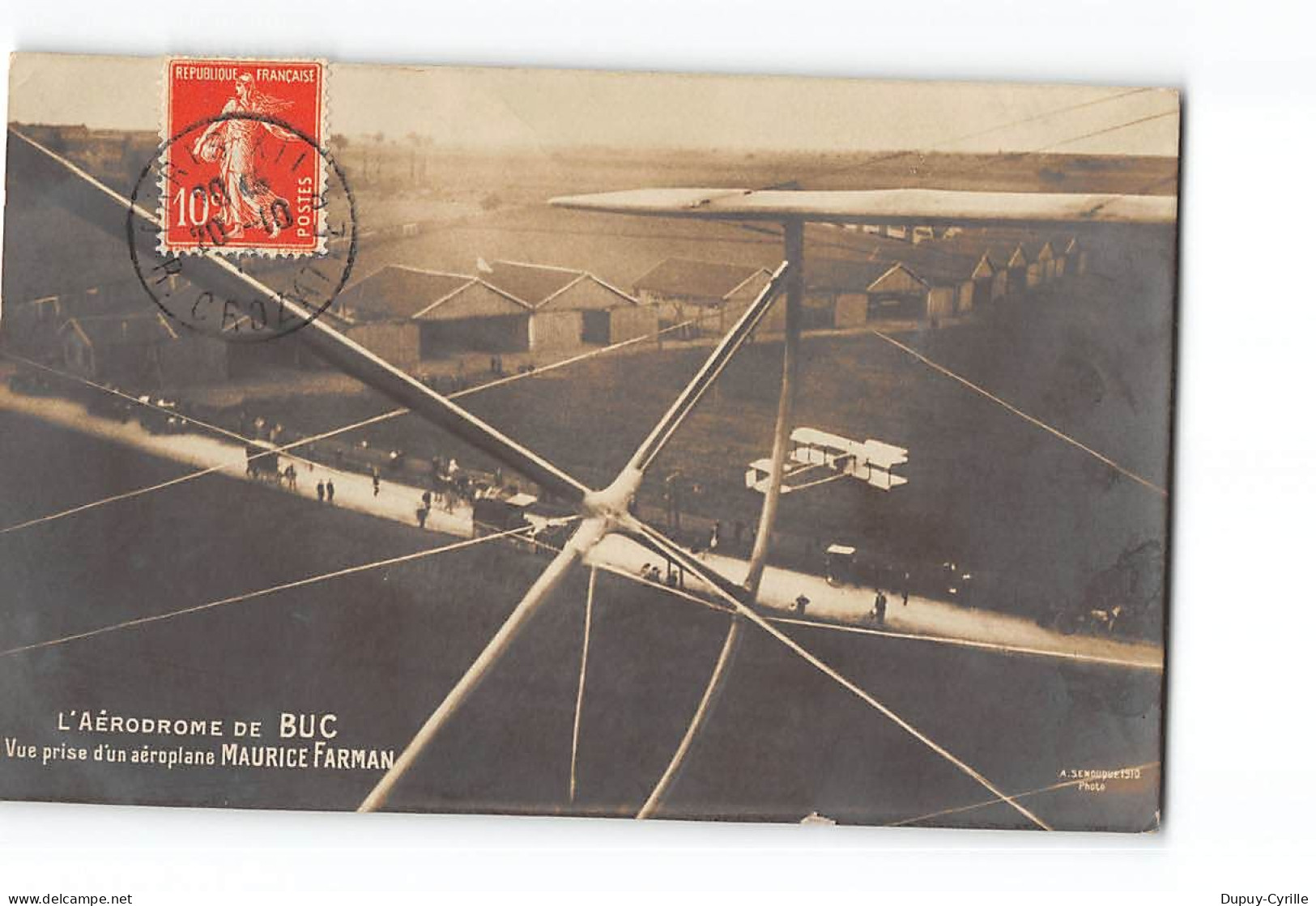 L'Aérodrome De BUC - Vue Prise D'un Aéroplane Maurice Farman - Très Bon état - Buc