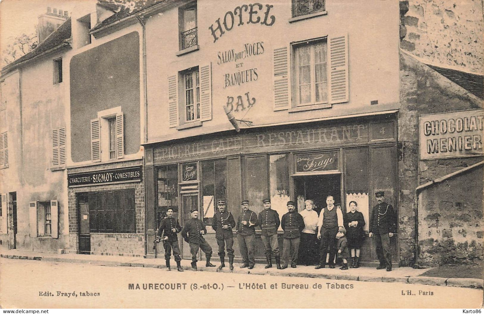 Maurecourt * Hôtel Et Bureau De Tabac Epicerie Café Restaurant FRAYE * Débit Tabacs TABAC * Charcuterie SICMOY - Maurecourt