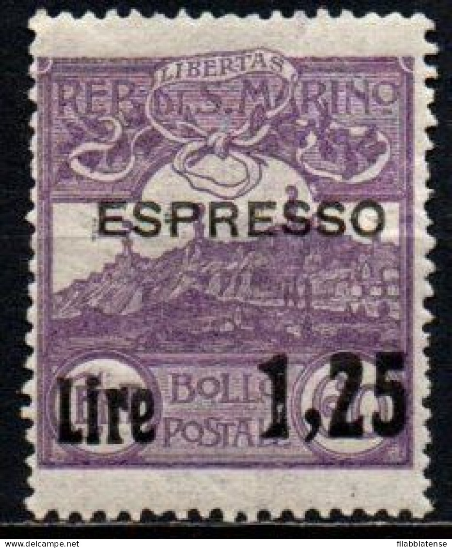 1926 - San Marino E 5 Soprastampato ++++++ - Nuevos