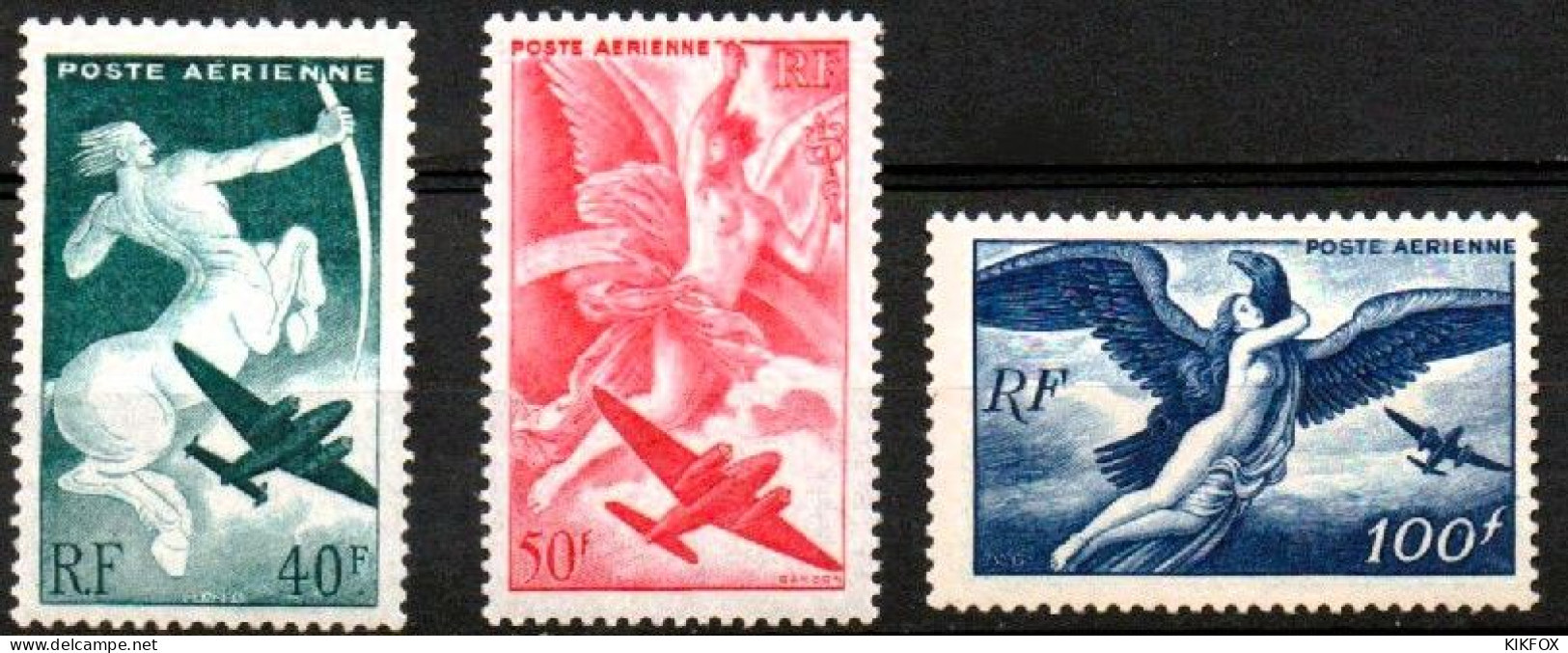 FRANCE ,FRANKREICH ,1946 - 1947, MI 748 ,749, 750, YV PA 16,17,18, Flugpostmarken , POSTFRISCH, NEUF - 1927-1959 Neufs