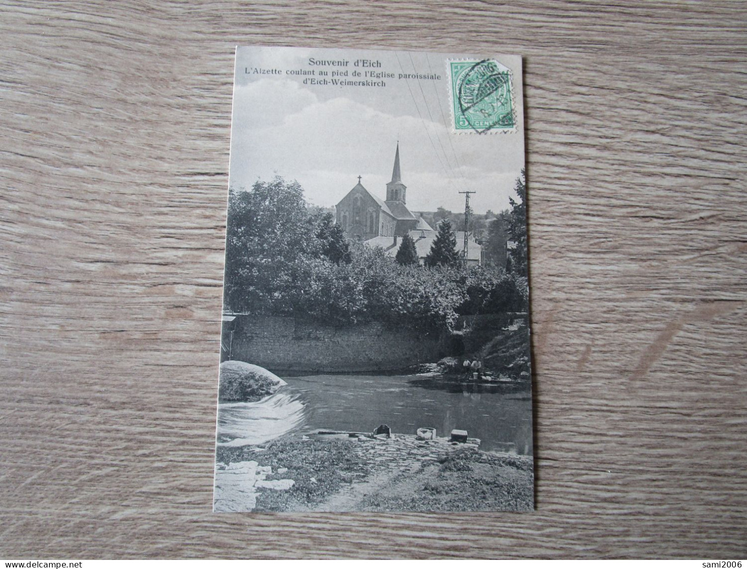 LUXEMBOURG SOUVENIR D'EICH L'ALZETTE COULANT AU PIED DE L'EGLISE PAROISSIALE D'EICH WEIMERSKIRCH - Esch-Alzette