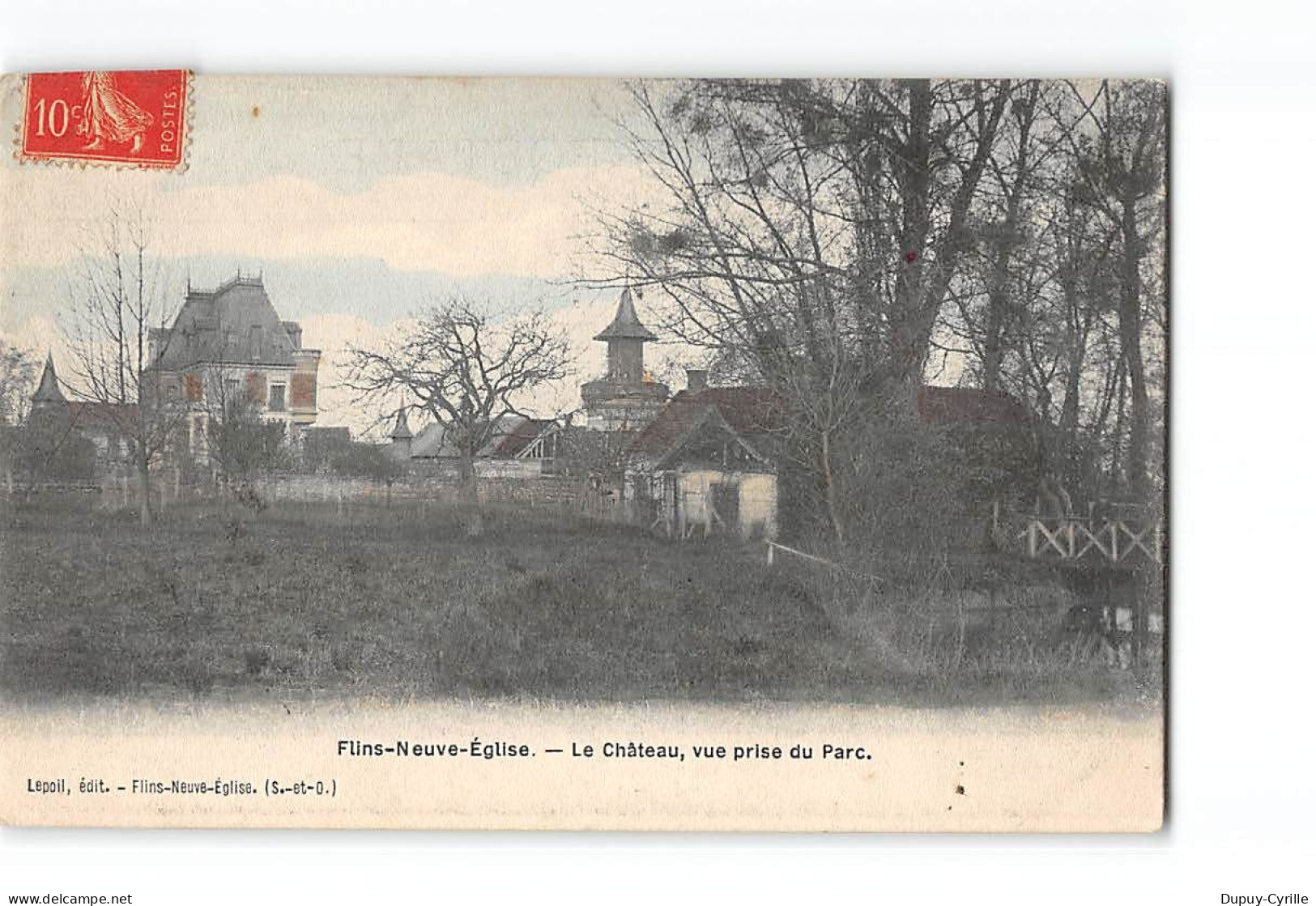 FLINS NEUVE EGLISE - Le Château, Vue Prise Du Parc - Très Bon état - Flins Sur Seine