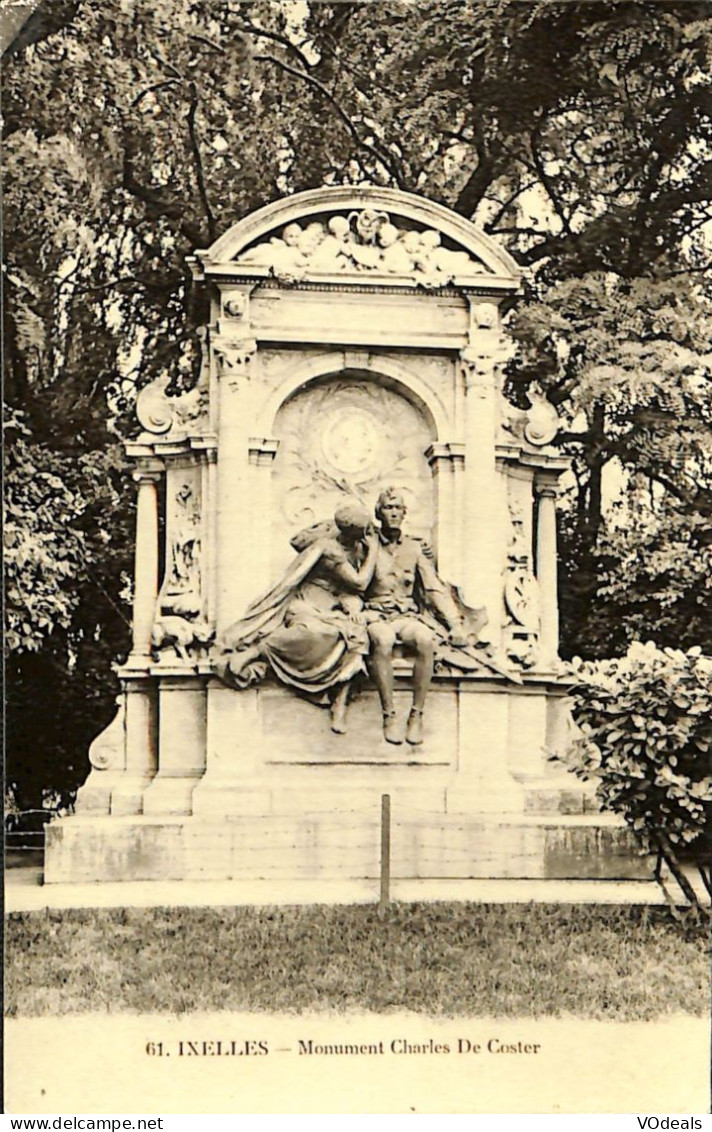 Belgique - Brussel - Bruxelles - Ixelles - Elsene - Monument Charles De Coster - Elsene - Ixelles