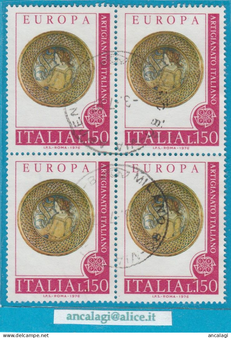 USATI ITALIA 1976 - Ref.0361B "ARTIGIANATO ITALIANO" 1 Val. In Quartina - - 1971-80: Used