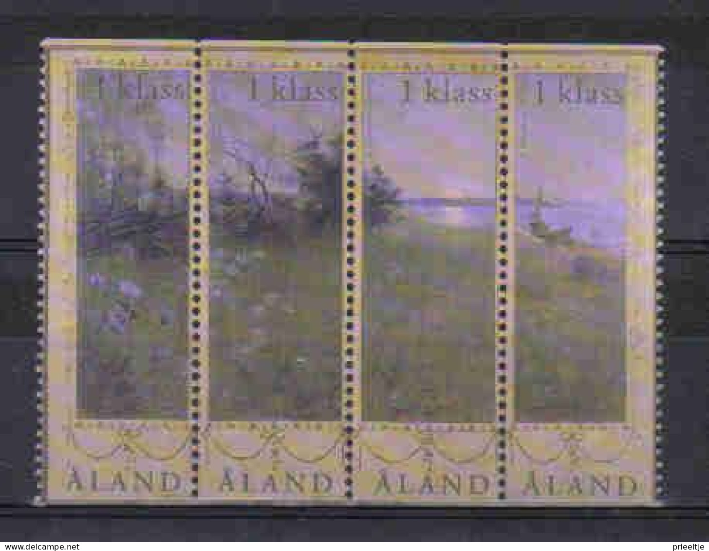Aland 2004 Summer Paintings Strip Y.T. 219/222 ** - Aland