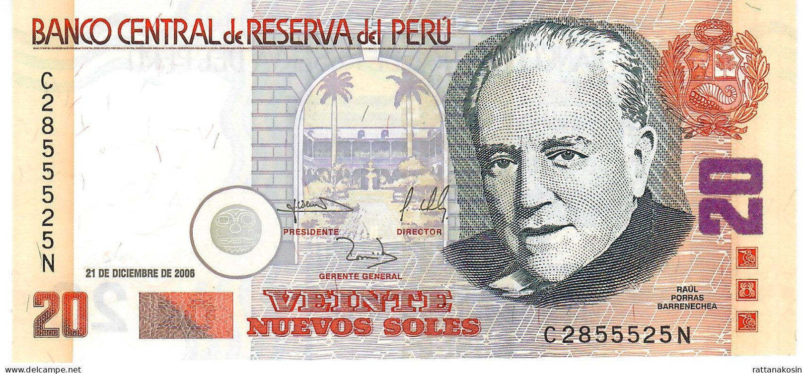 PERU P176c 20 NUEVOS SOLES 21.12.2006 #C/N    UNC. - Perú