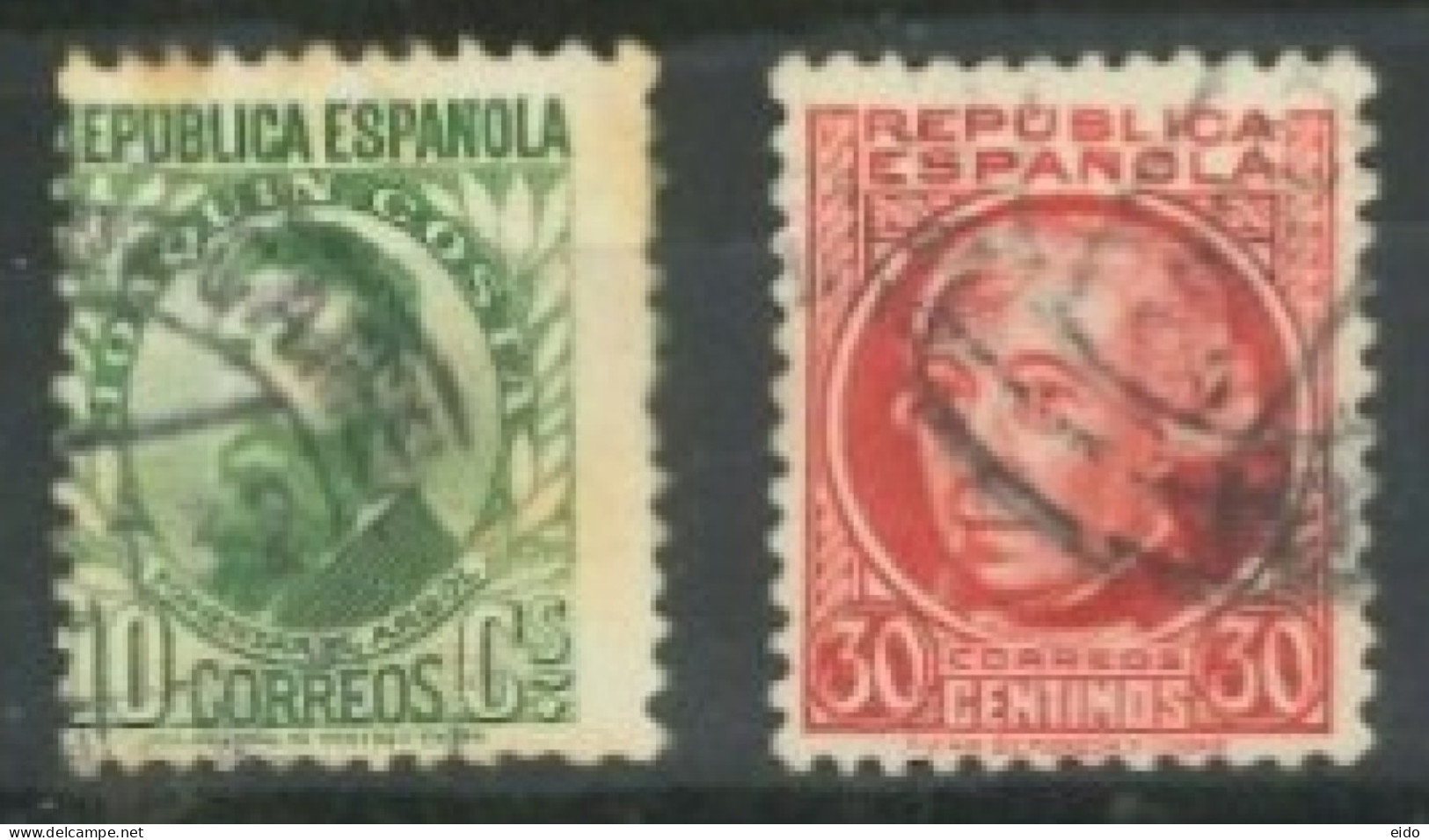 SPAIN,  1931/32, PERSONALITIES STAMPS SET OF 2, # 517,& 521a, USED. - Gebraucht