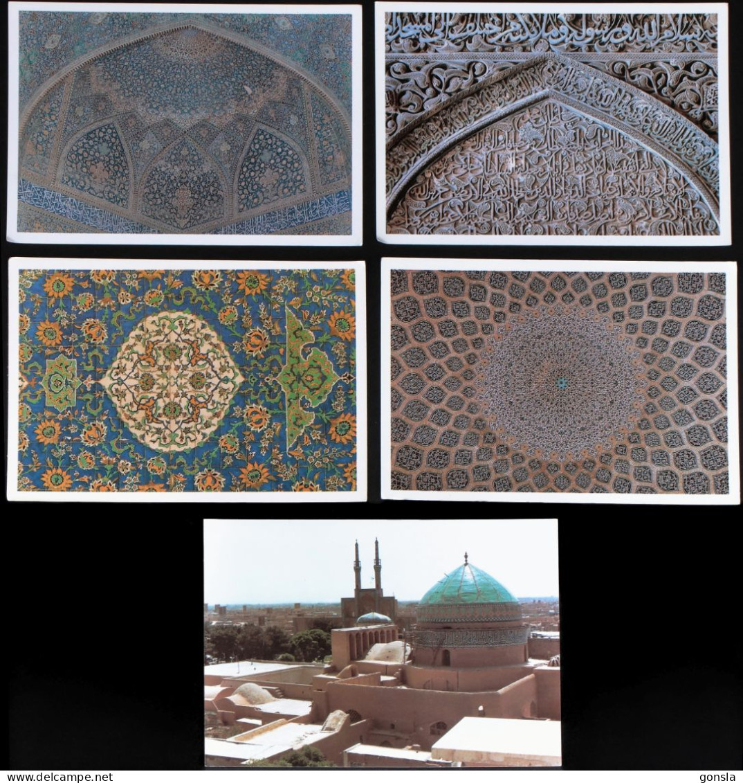 IRAN "ESFAHAN" + Yazd Amir Chaqmaq Mosque. Lot De 5 Grandes Cartes Postales - Other & Unclassified