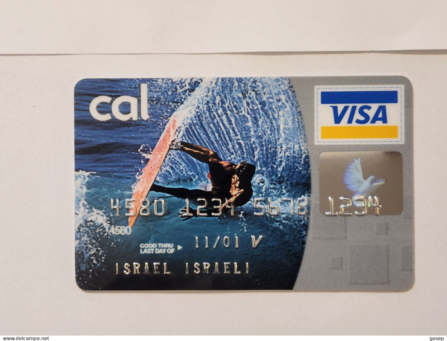 ISRAEL-CALL VISA ELECTRON-(4580-1234-5678-1234)(A Special Rare Experimental Card)-(E)-(01.11.01)-Good Card - Cartes De Crédit (expiration Min. 10 Ans)
