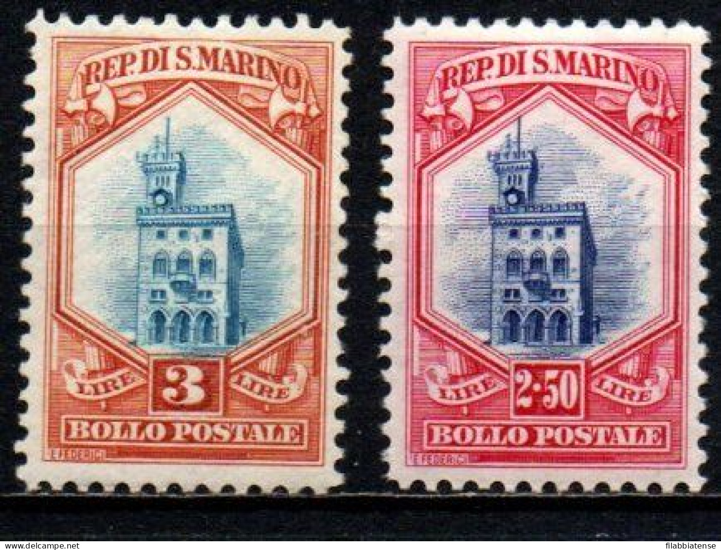 1929 - San Marino 153/54 Castelli ++++++ - Neufs