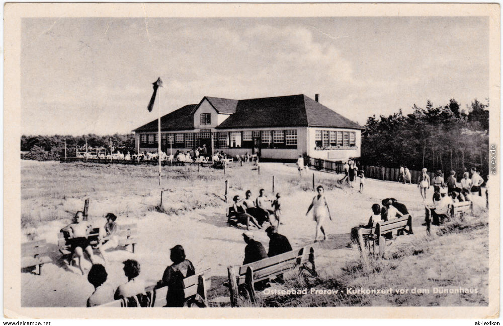 Prerow Kurkonzert Vor Dem Dünenhaus Fotokarte Darß Fischland  1955 - Seebad Prerow