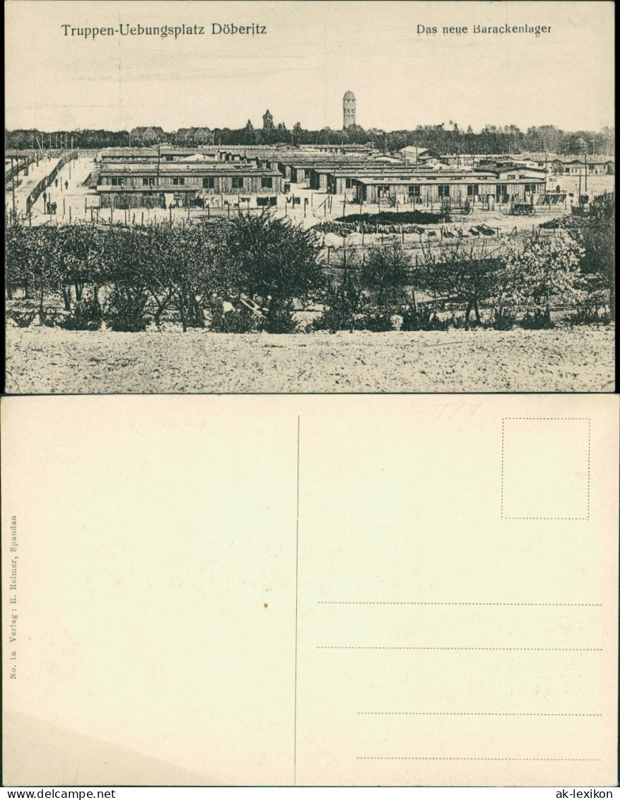 Ansichtskarte Dallgow-Döberitz Das Neue Barackenlager 1915  - Dallgow-Doeberitz