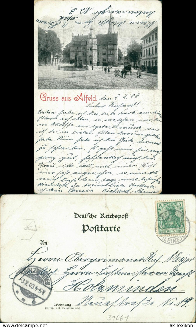 Ansichtskarte Alfeld (Leine) Partie Auf Dem Marktplatz 1903  - Alfeld