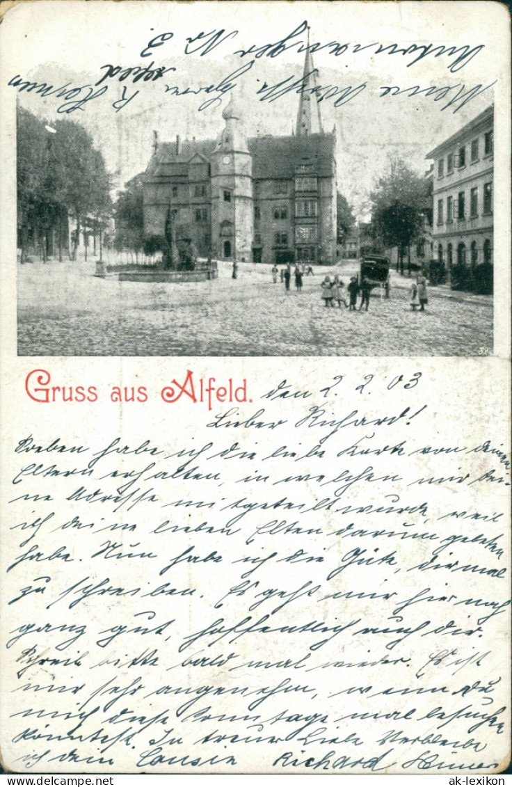 Ansichtskarte Alfeld (Leine) Partie Auf Dem Marktplatz 1903  - Alfeld