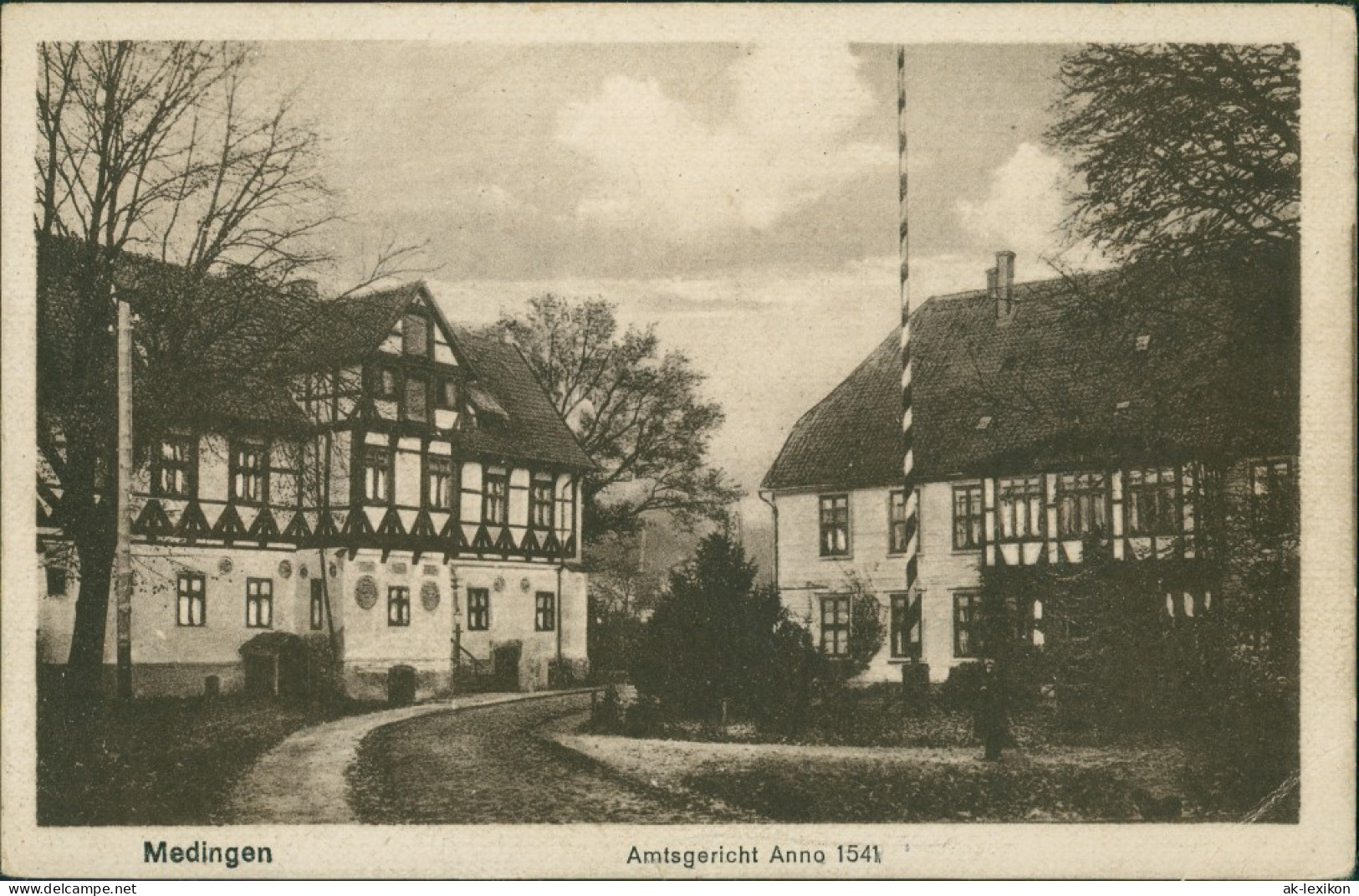 Ansichtskarte Medingen-Bad Bevensen Straßenpartie - Amtsgericht 1923  - Bad Bevensen