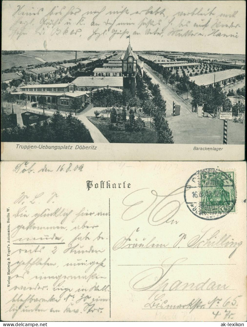 Ansichtskarte Dallgow-Döberitz Barackenlager 1912  - Dallgow-Doeberitz