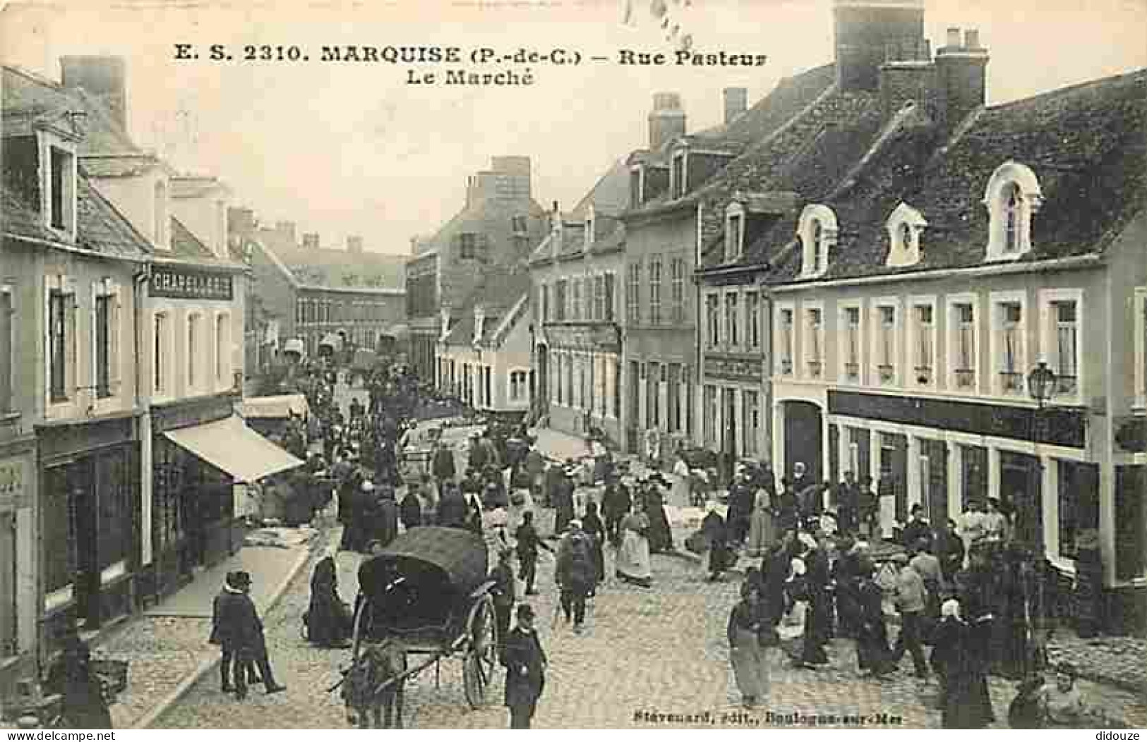 62 - Marquise - Rue Pasteur - Le Marché - Animé - Ecrite - CPA - Voir Scans Recto-Verso - Marquise