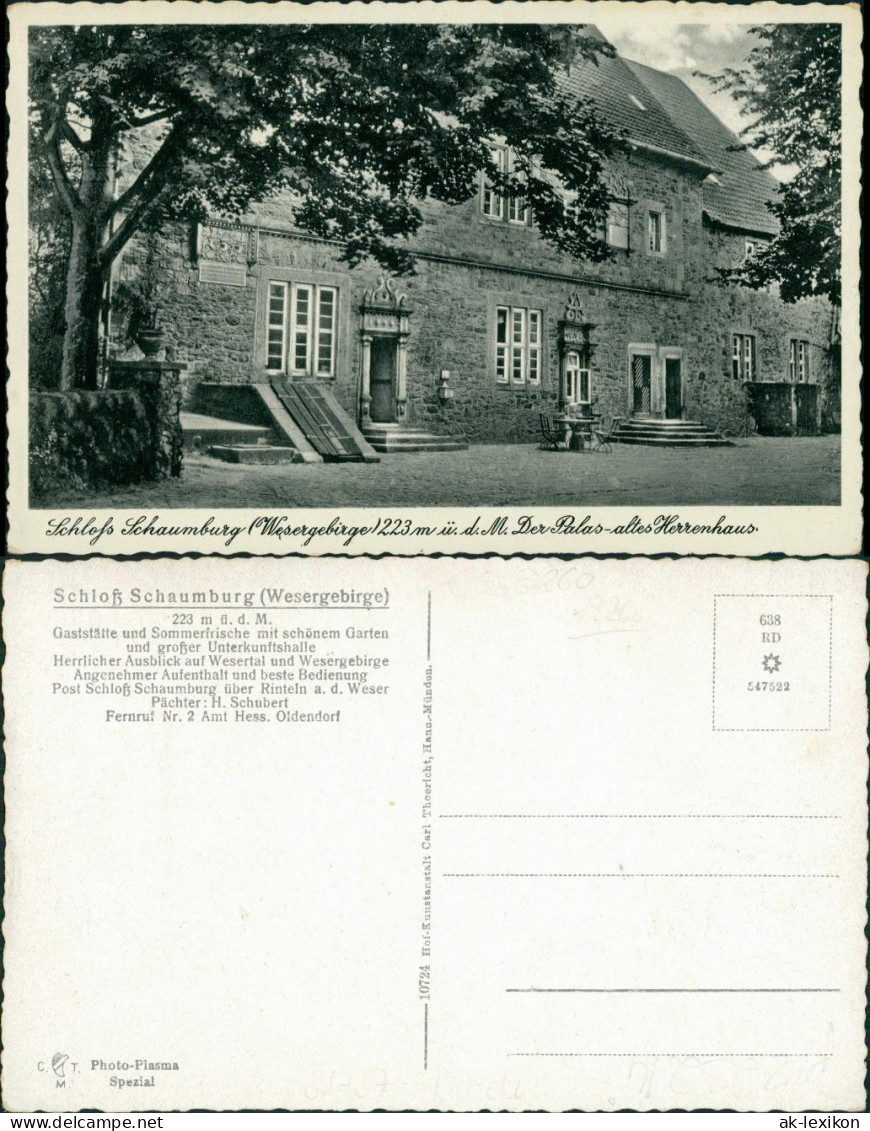 Ansichtskarte Rinteln Der Palas Herrenhaus Von Schloss Schaumburg 1913 - Rinteln