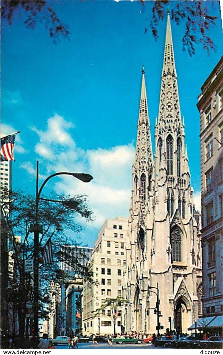 Etats Unis - New York City - Saint Patrick's Cathedral - Cathédrale - Automobiles - Etat De New York - New York State -  - Églises