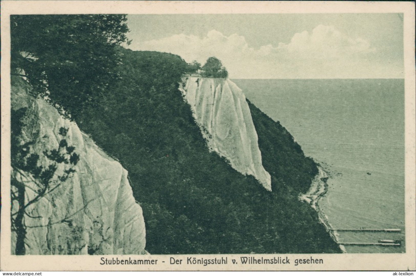 Stubbenkammer-Sassnitz Saßnitz Der Königstuhl V. Wilhelmsblick 1920  - Sassnitz