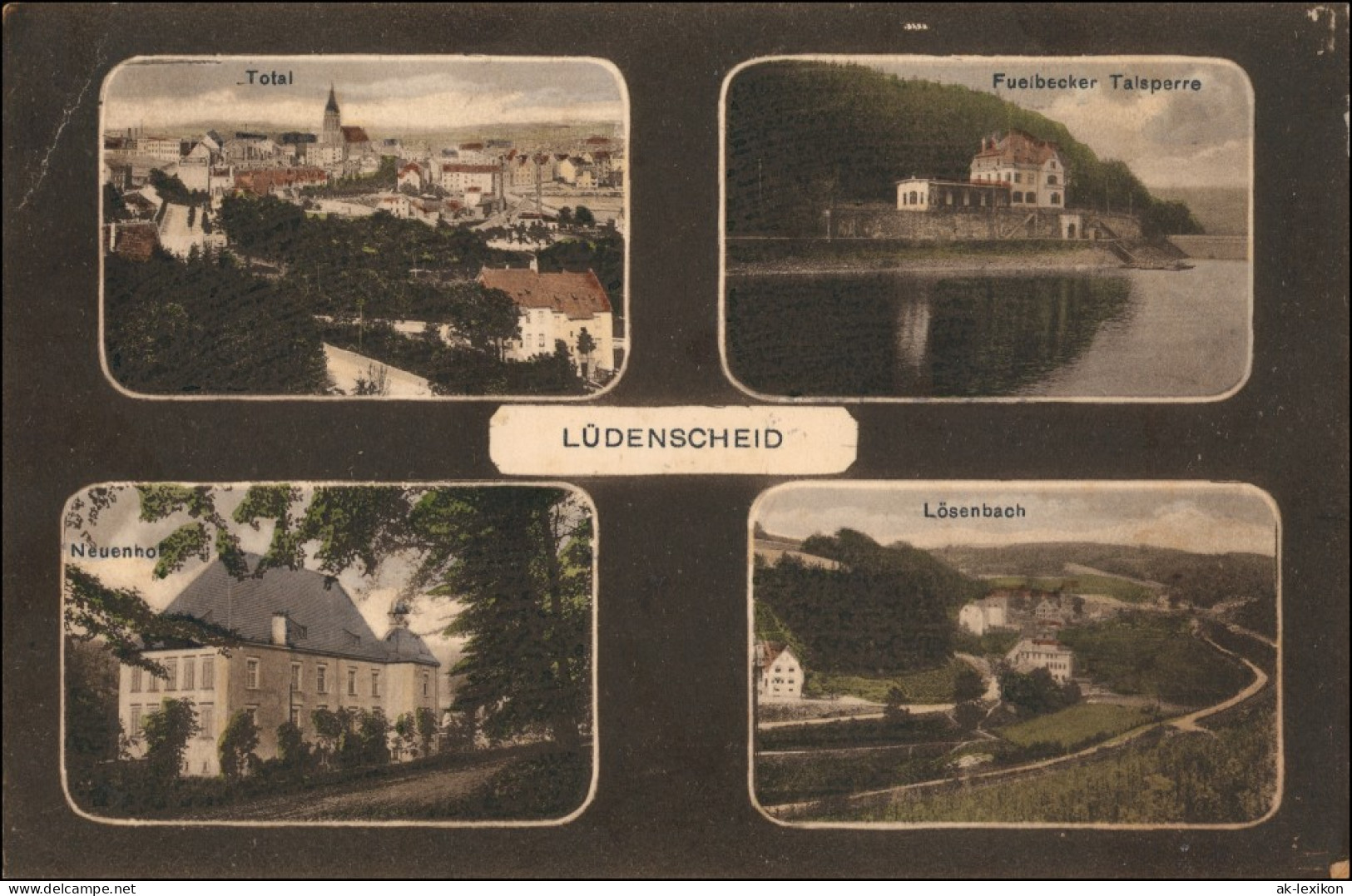 Ansichtskarte Lüdenscheid 4 Bild Totale, Lösenbach, Neuenhof 1922 - Lüdenscheid