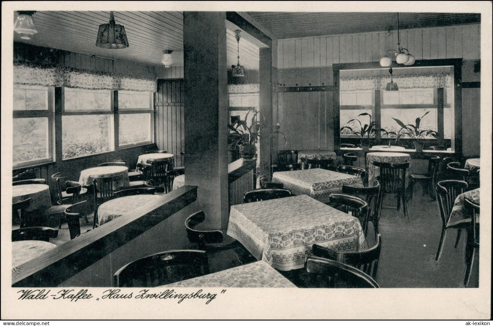 Zehlendorf-Berlin Waldkaffee Zwillingsburg Gaststube An Der Krummen Lanke 1932 - Zehlendorf