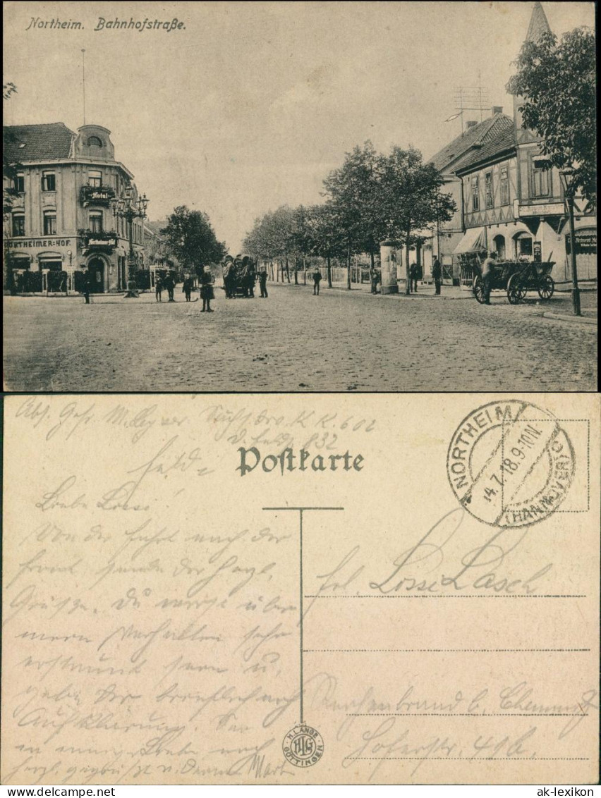Ansichtskarte Northeim Partie In Der Bahnhofstrasse 1918  - Northeim