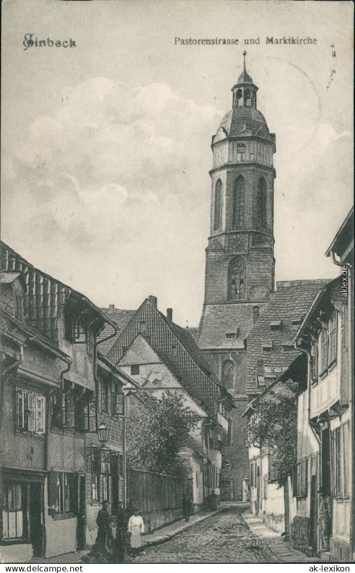 Ansichtskarte Einbeck Pastorenstrasse Und Marktkirche 1913  - Einbeck